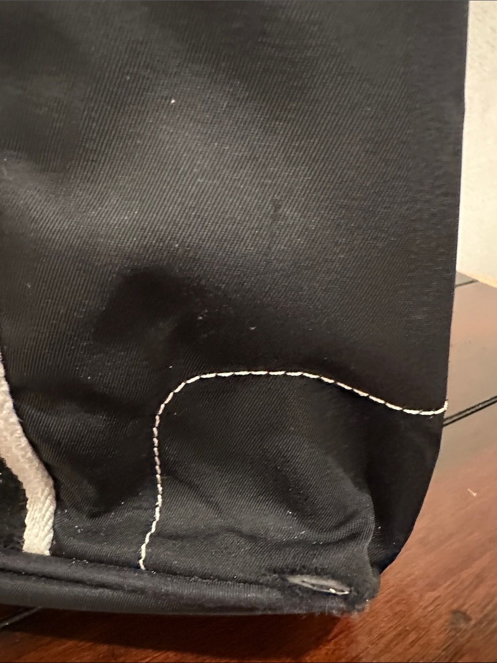 Coach Black Canvas Tote with Blue Accents and Tan Trim - Picture 4 of 15